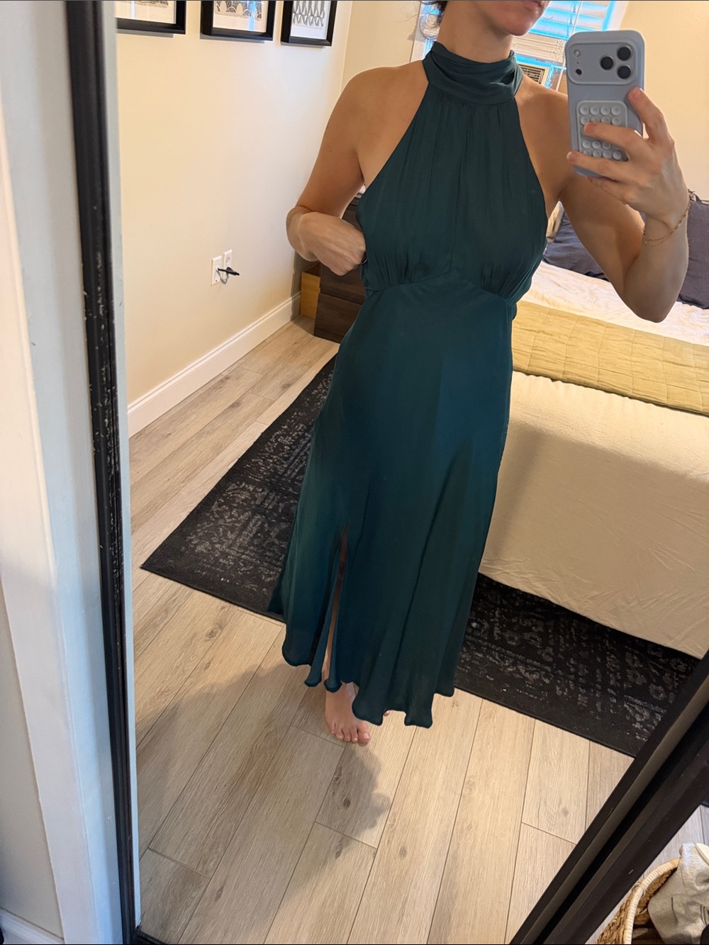 Hello Molly Teal Halter Midi Dress